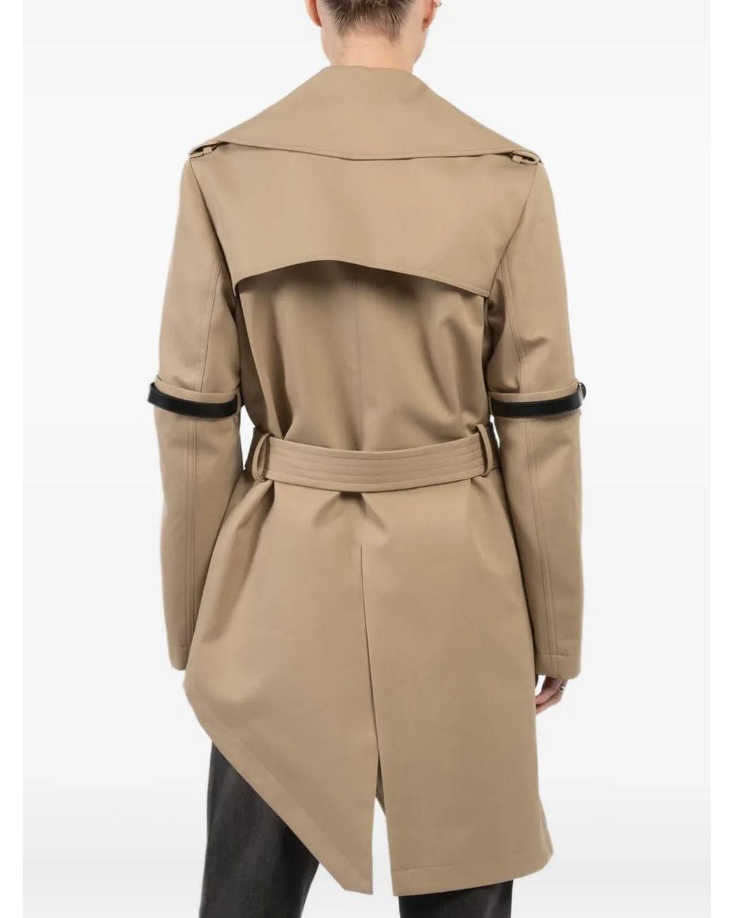 Coperni Natural Asymmetric Double-Breasted Trench Coat