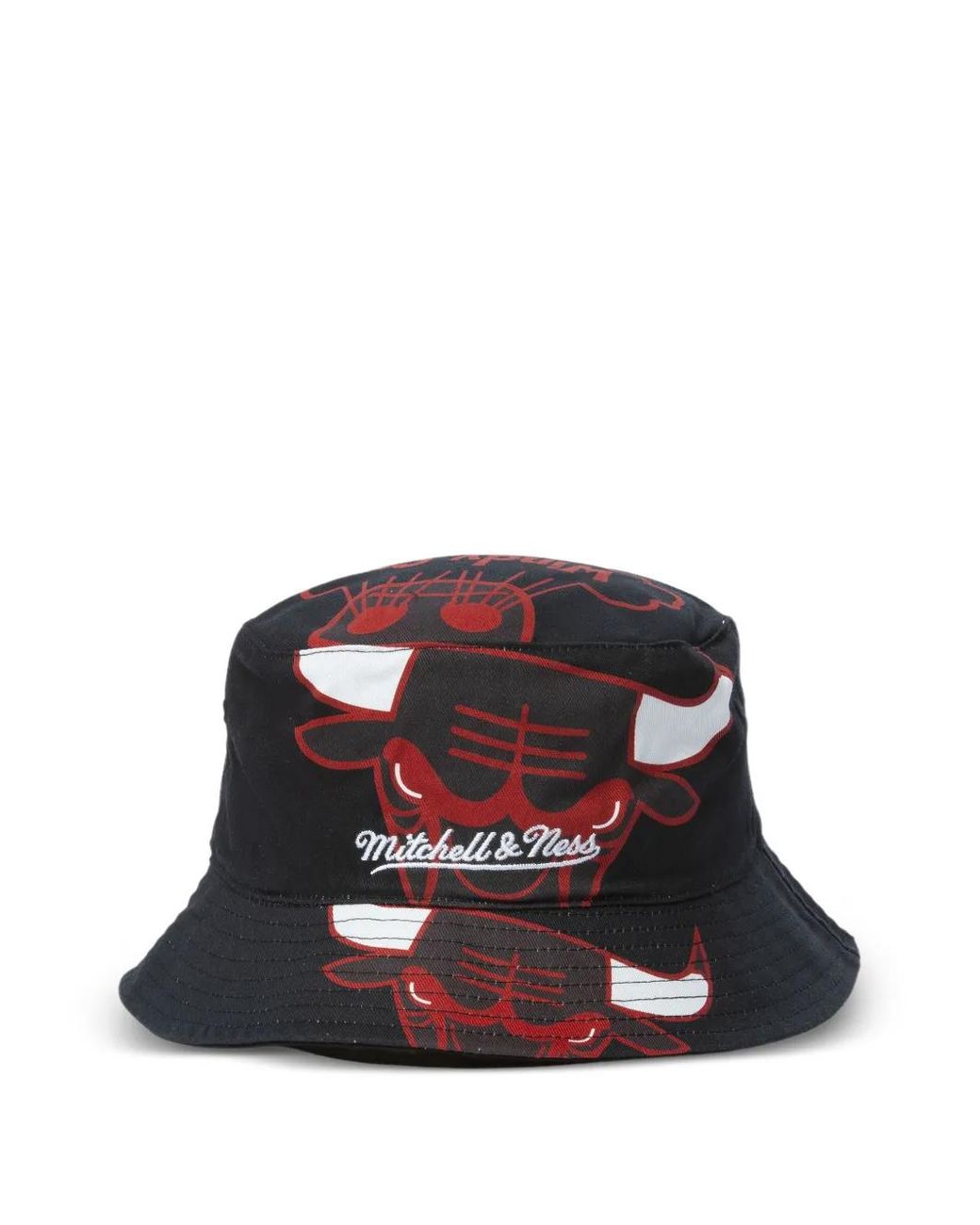 Mitchell & Ness Black Chicago Bulls Hardwood Classics Cut Up Bucket Hat for men