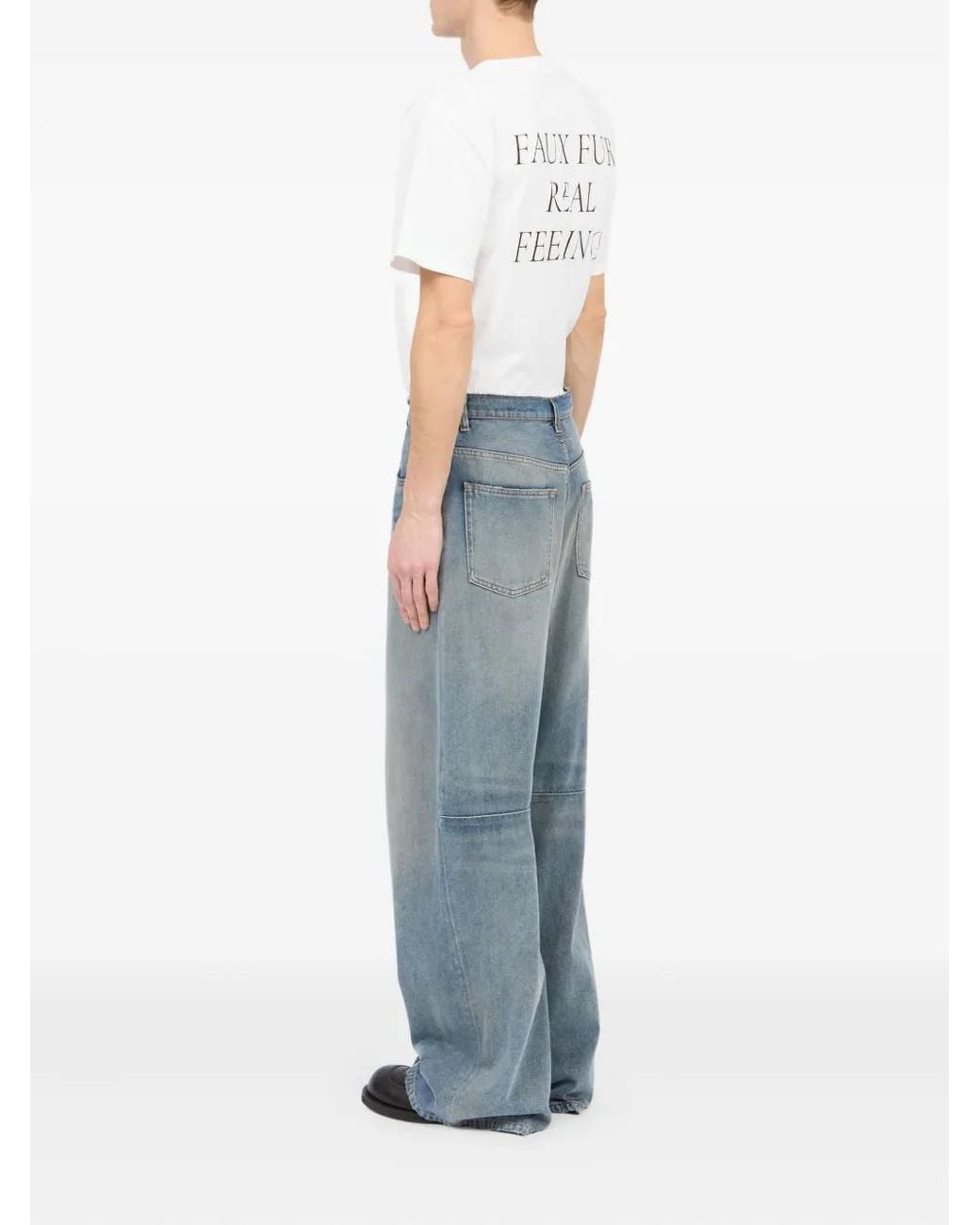 MM6 by Maison Margiela Blue Frayed Hem Jeans
