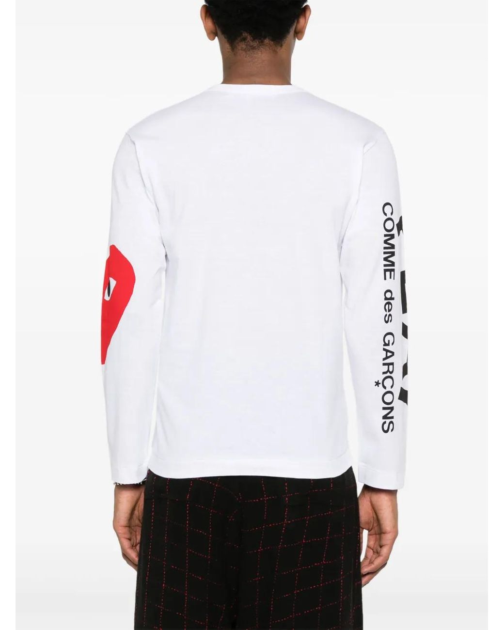 COMME DES GARÇONS PLAY White Heart-Print T-Shirt