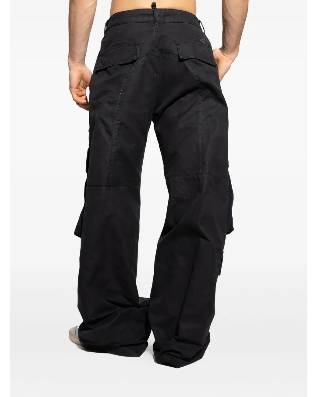 Pantalones Cargo Con Múltiples Bolsillos DSquared² de hombre de color Black