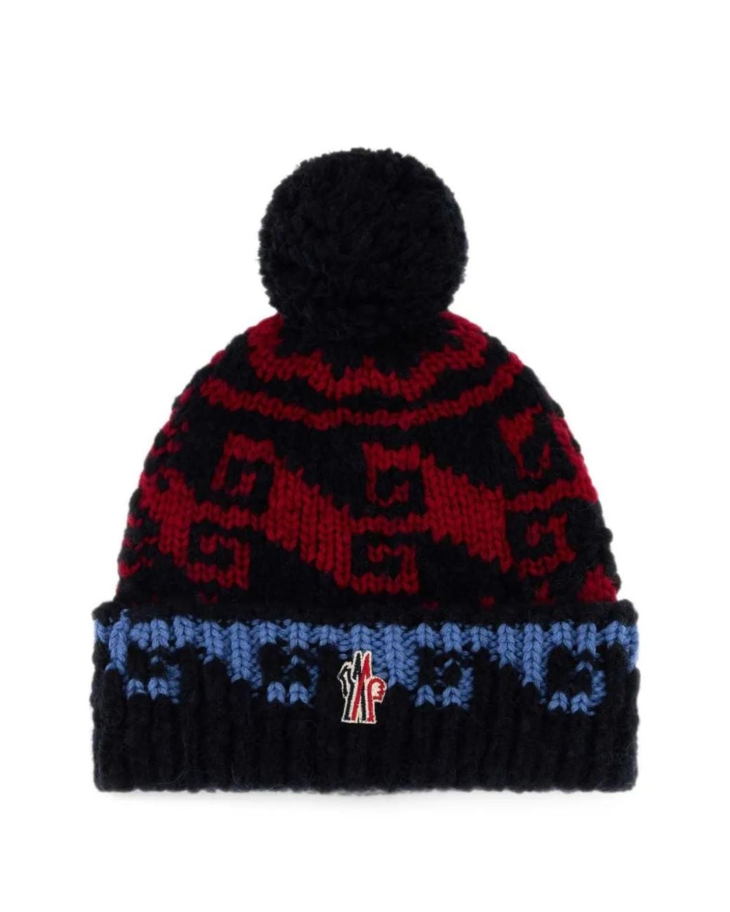 Moncler Logo-Embroidered Pompom Beanie Hat for men