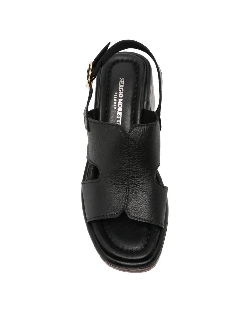 SERGIO MORETTI FIRENZE Black Sandales Plateforme À Boucles