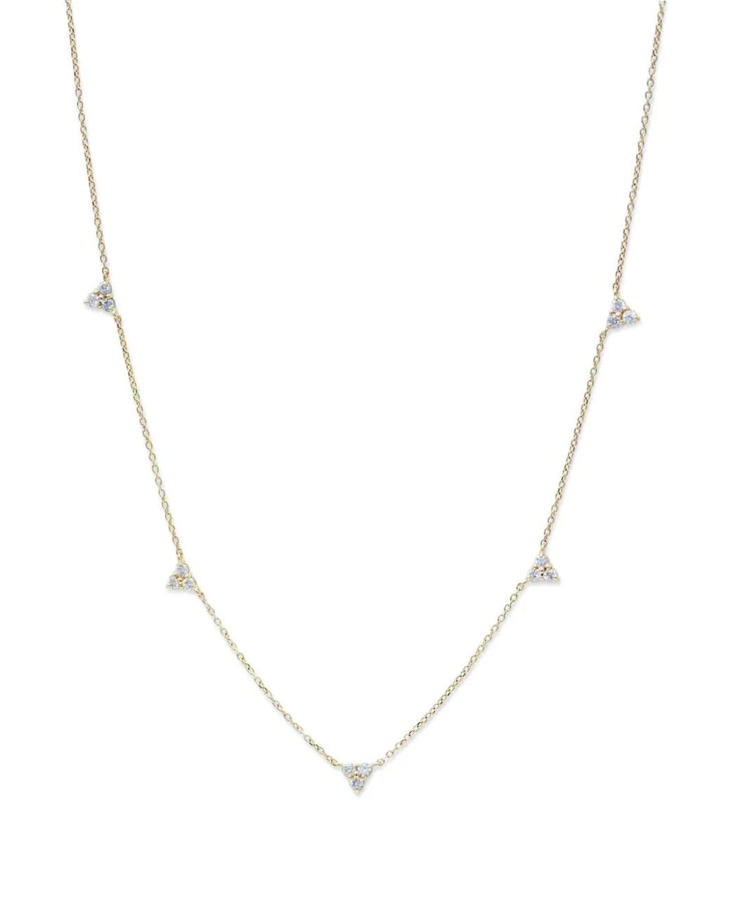 Anzie White Collier Cléo Orné De Diamants
