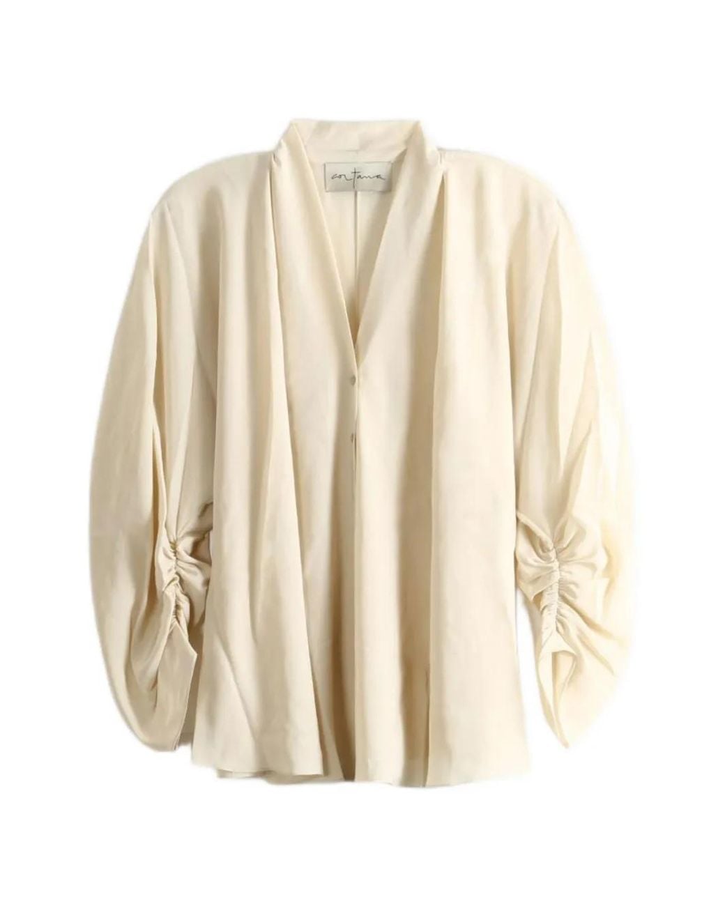 Cortana Natural Medina V-Neck Blouse