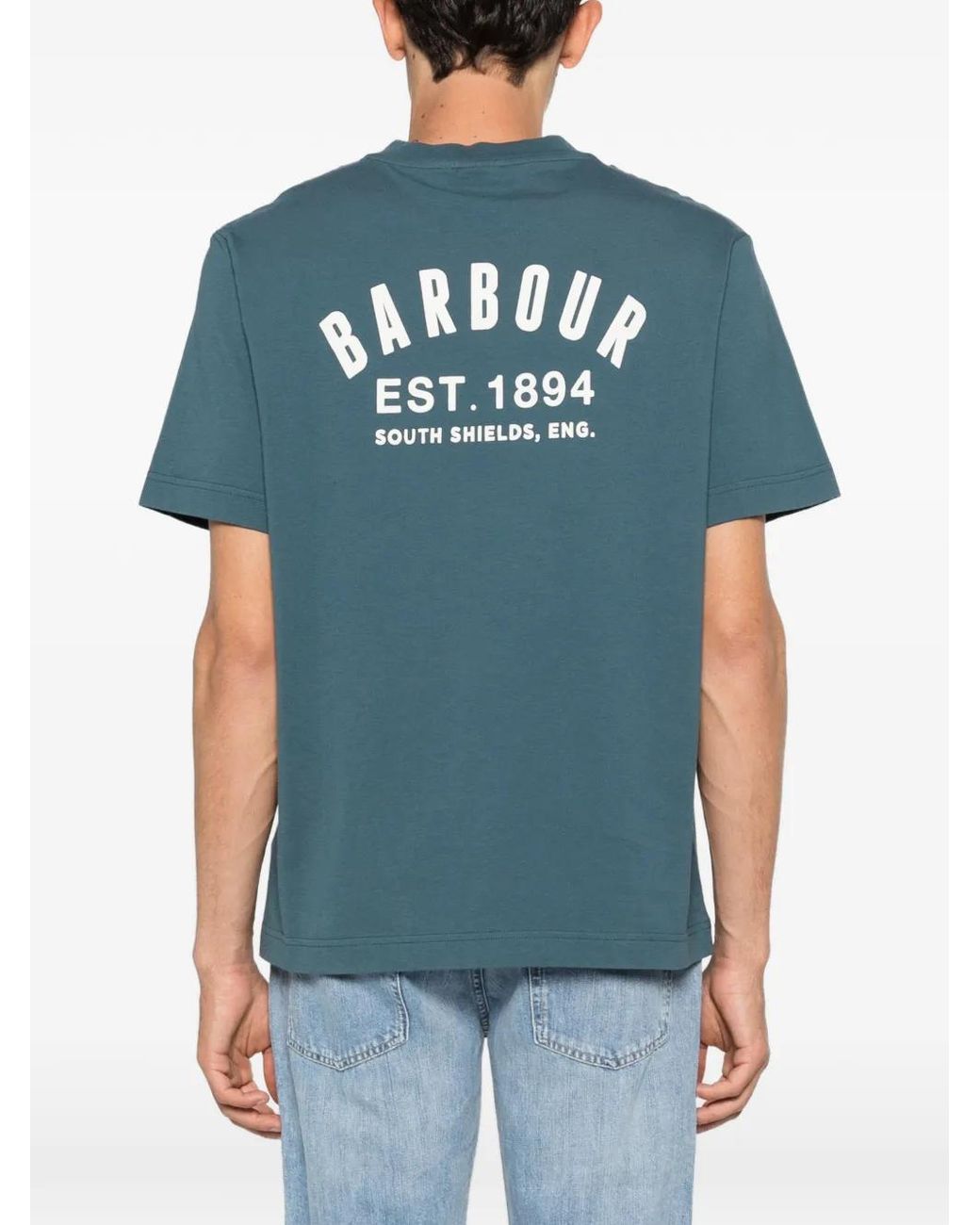 Barbour Blue Packling Logo T-Shirt for men