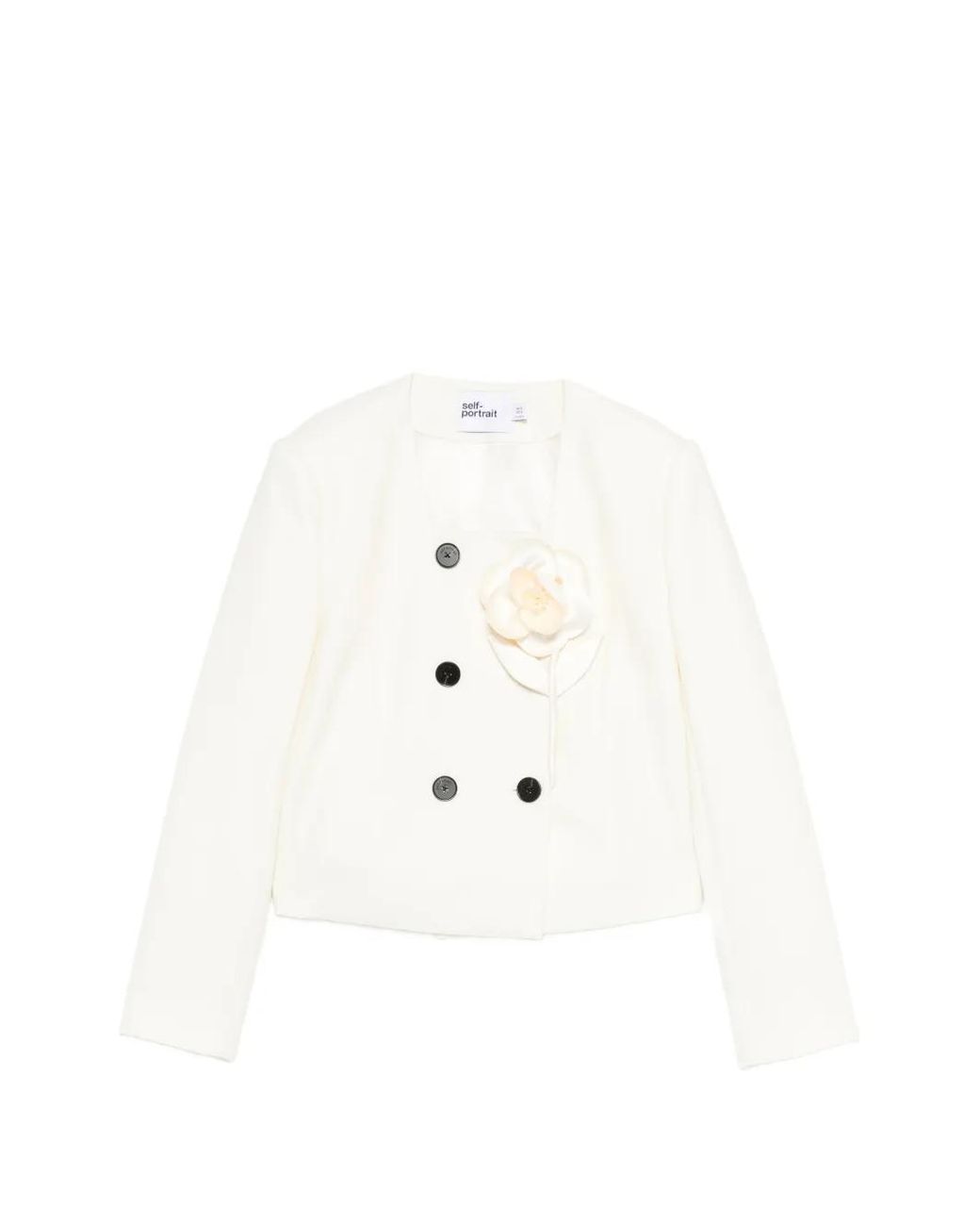 Self-Portrait White 3D Flower Jacket