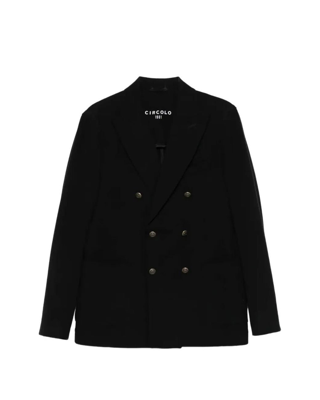 Circolo 1901 Black Double-Breasted Jacket for men