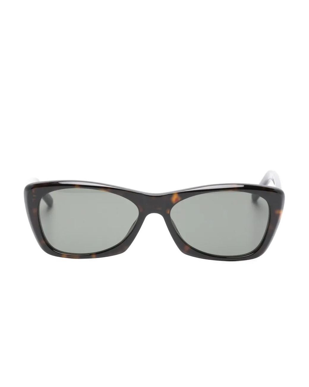 Saint Laurent Gray Rectangle Frame Sunglasses