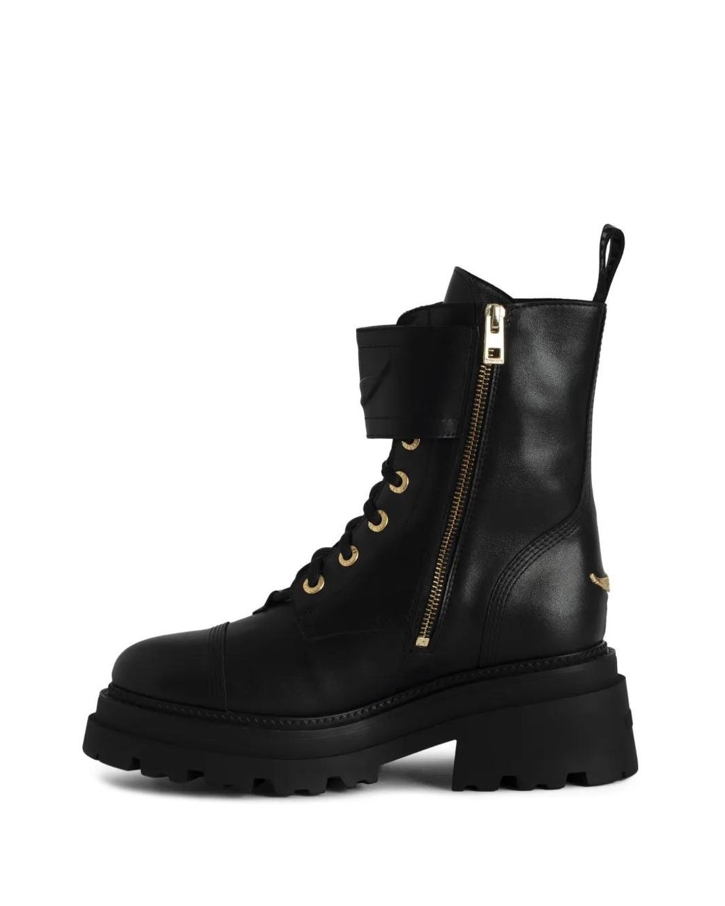 Zadig & Voltaire Black Joe Chunky-Sole Leather Ankle Boots