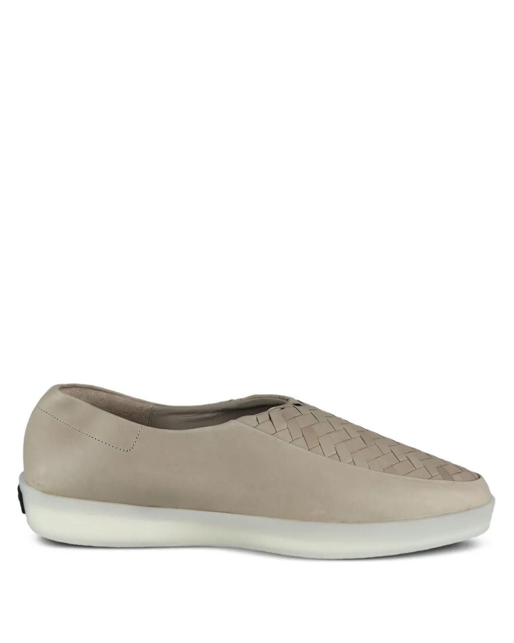 Fear Of God Gray Woven-Panel Leather Loafers for men
