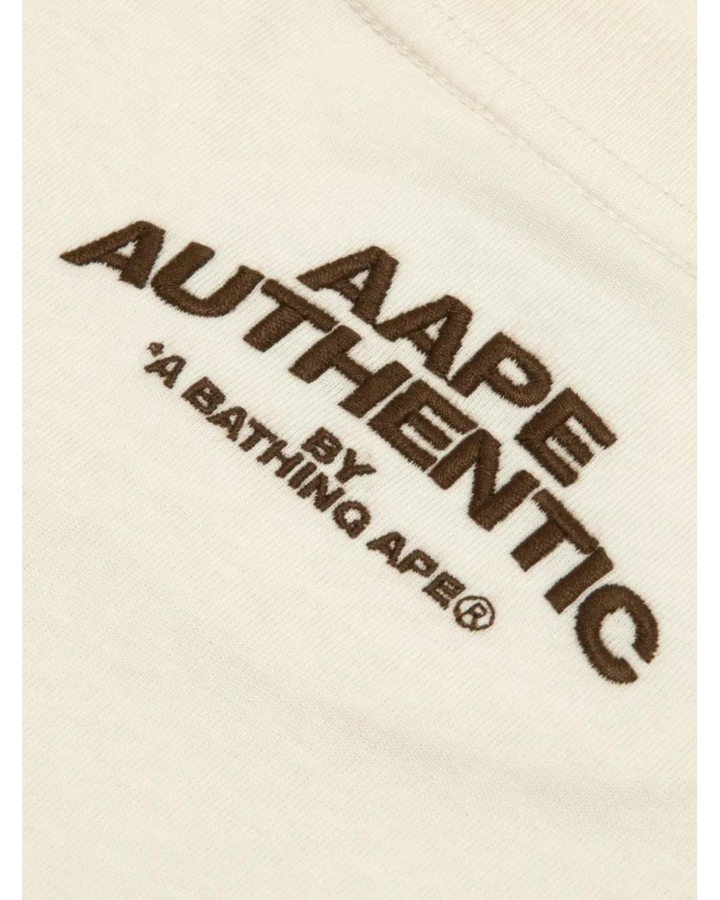 Aape By A Bathing Ape Natural Letter Patch Aape Sport T-Shirt for men