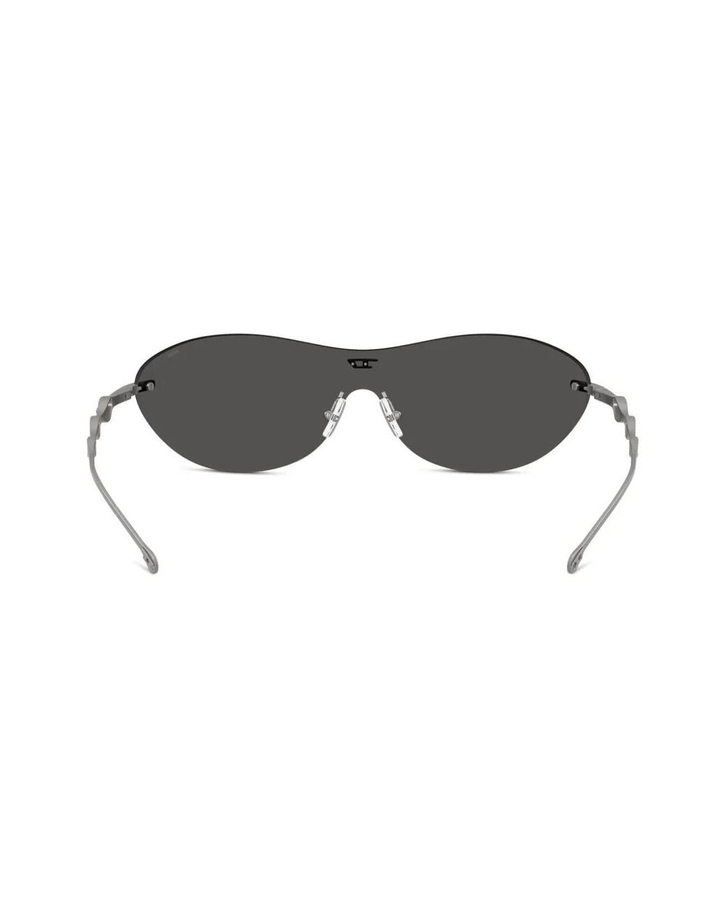 DIESEL Gray Rimless Cat-Eye Sunglasses
