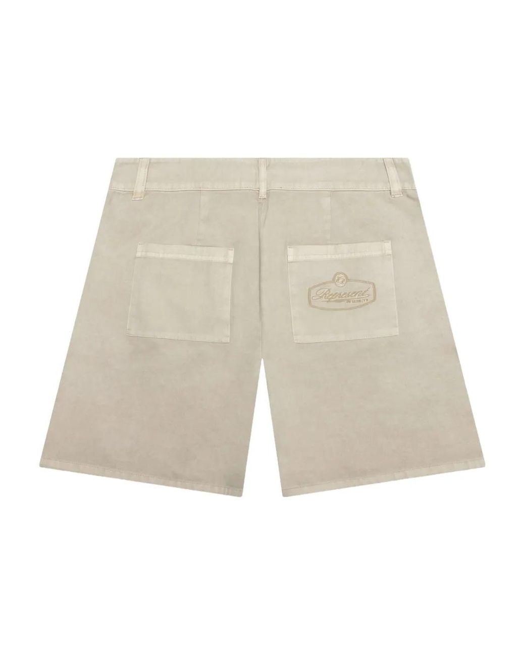 Represent White Cotton Tailored Shorts for men