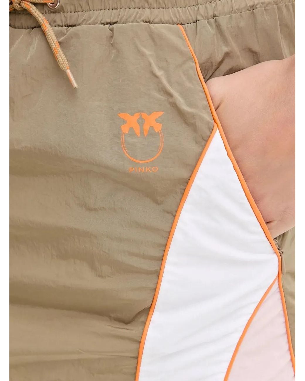 Pinko Natural Panelled Drawstring Skort