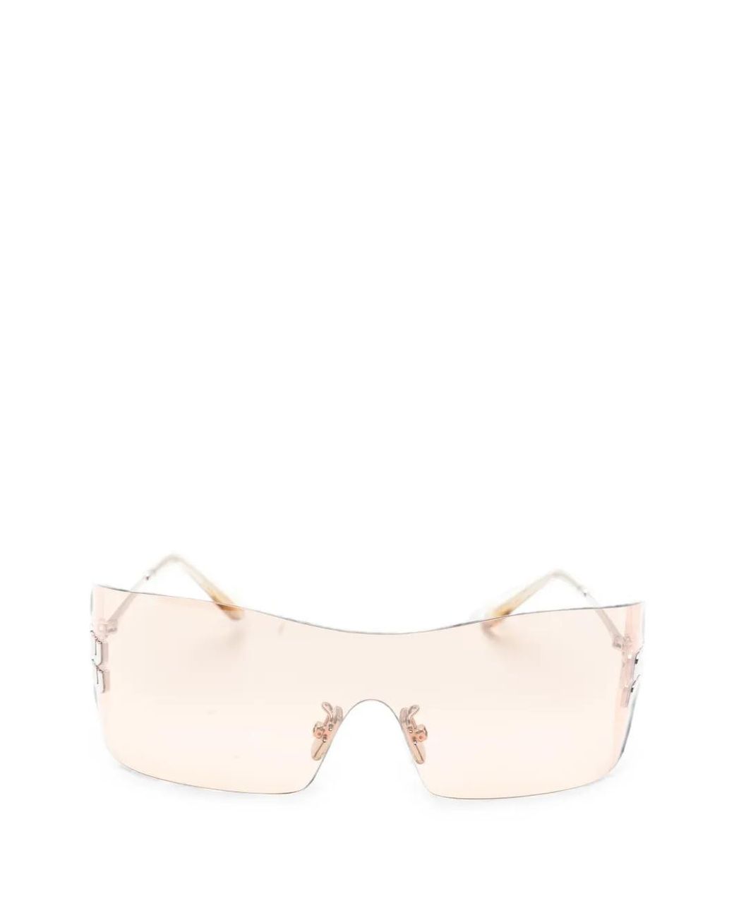 Miu Miu Natural Logo-Plaque Rimless Sunglasses