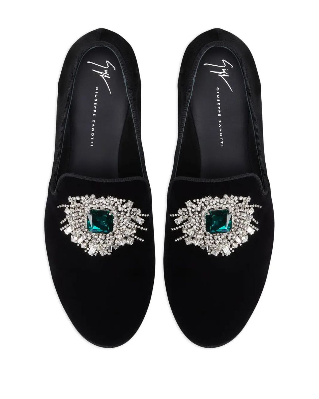 Giuseppe Zanotti Black Euphemiee Velvet Loafers for men