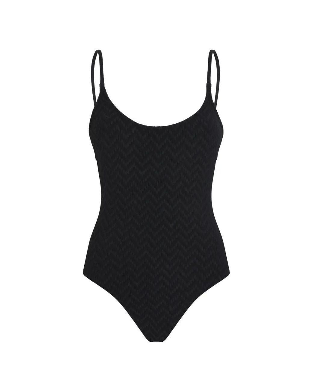 Vilebrequin Black Chevron-Jacquard Swimsuit
