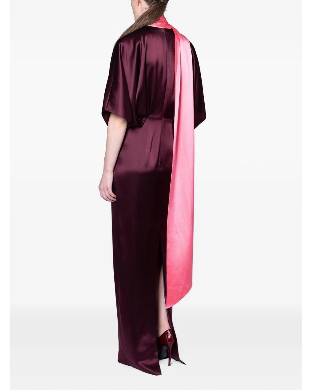 Roksanda Red Sami Scarf-Detail Maxi Dress