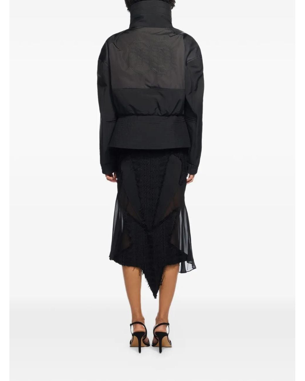 Off-White c/o Virgil Abloh Black Peplum Bomber Jacket