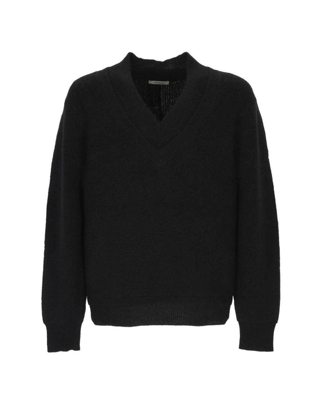 Entire studios Black V-Neck Elbow-Patch Sweater