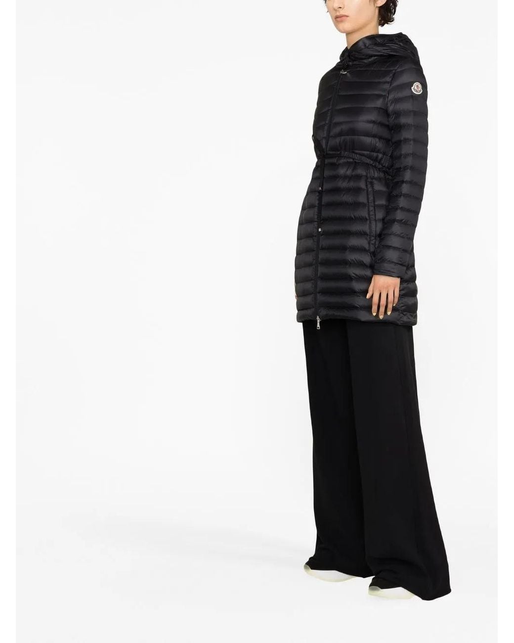 Moncler Black Barbel Quilted Down Coat