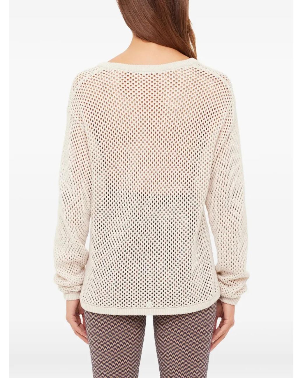 The Upside White Josephine Open-Knit Sweater