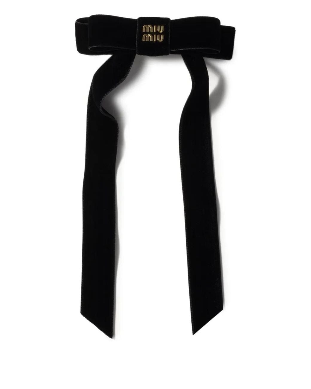 Miu Miu Black Velvet Hair Clip