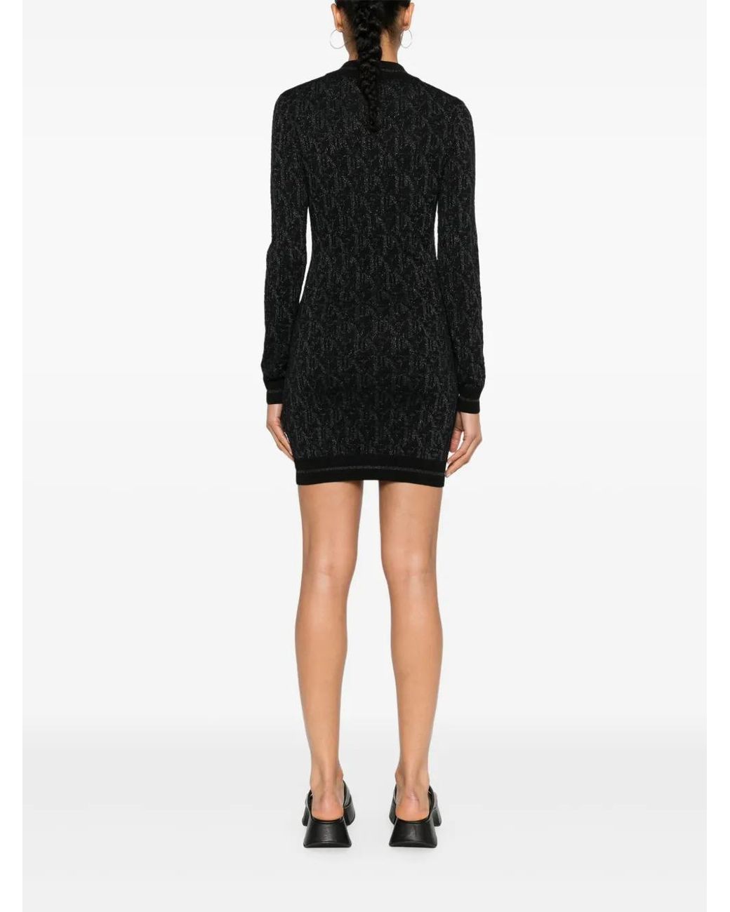 Palm Angels Black Logo Mini Dress