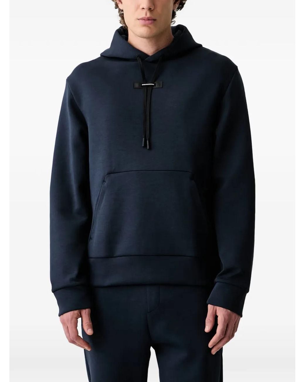 On Shoes Blue Hoodie Focus Tech À Logo Imprimé for men