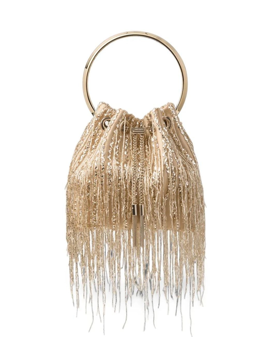 Jimmy Choo White Bon Bon Tote Bag