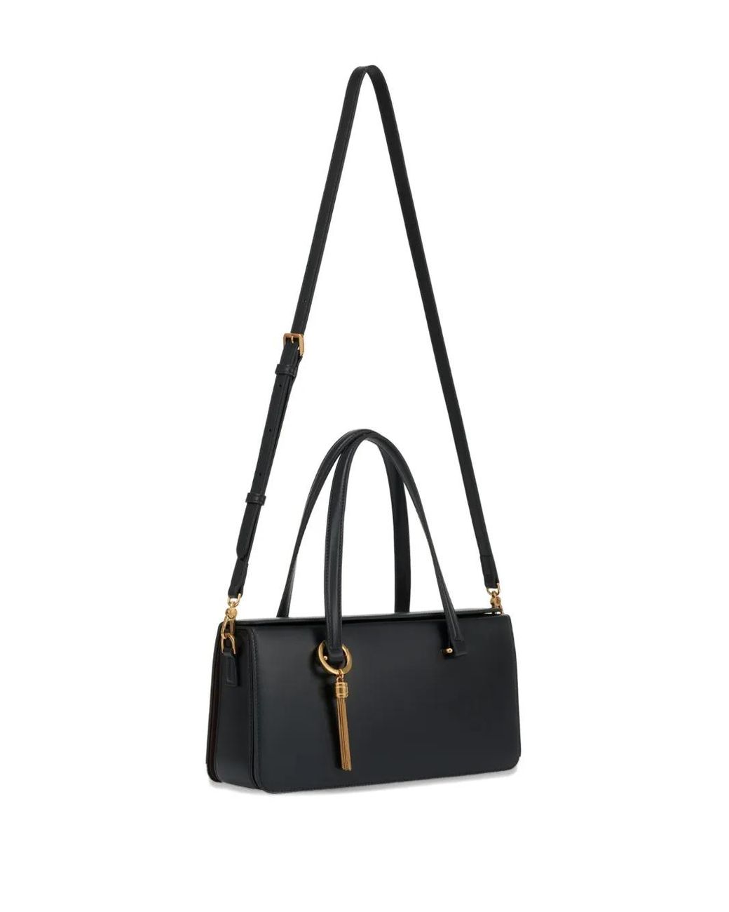POTAMY Black Medium Elongated Tote Bag