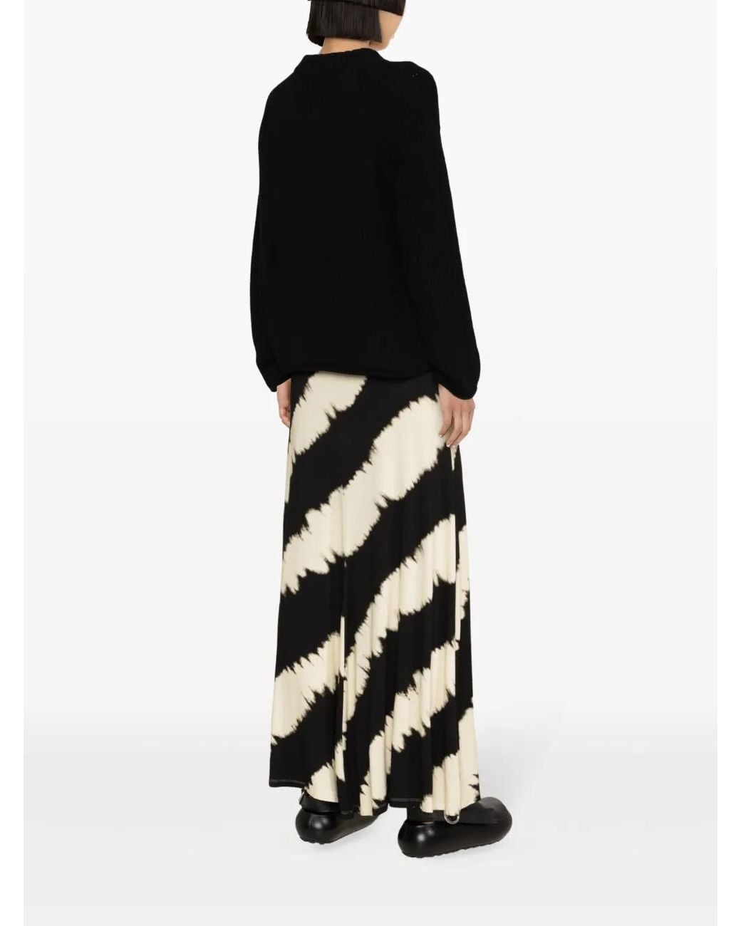 Alanui Black Finest Ribbed-Knit Jumper