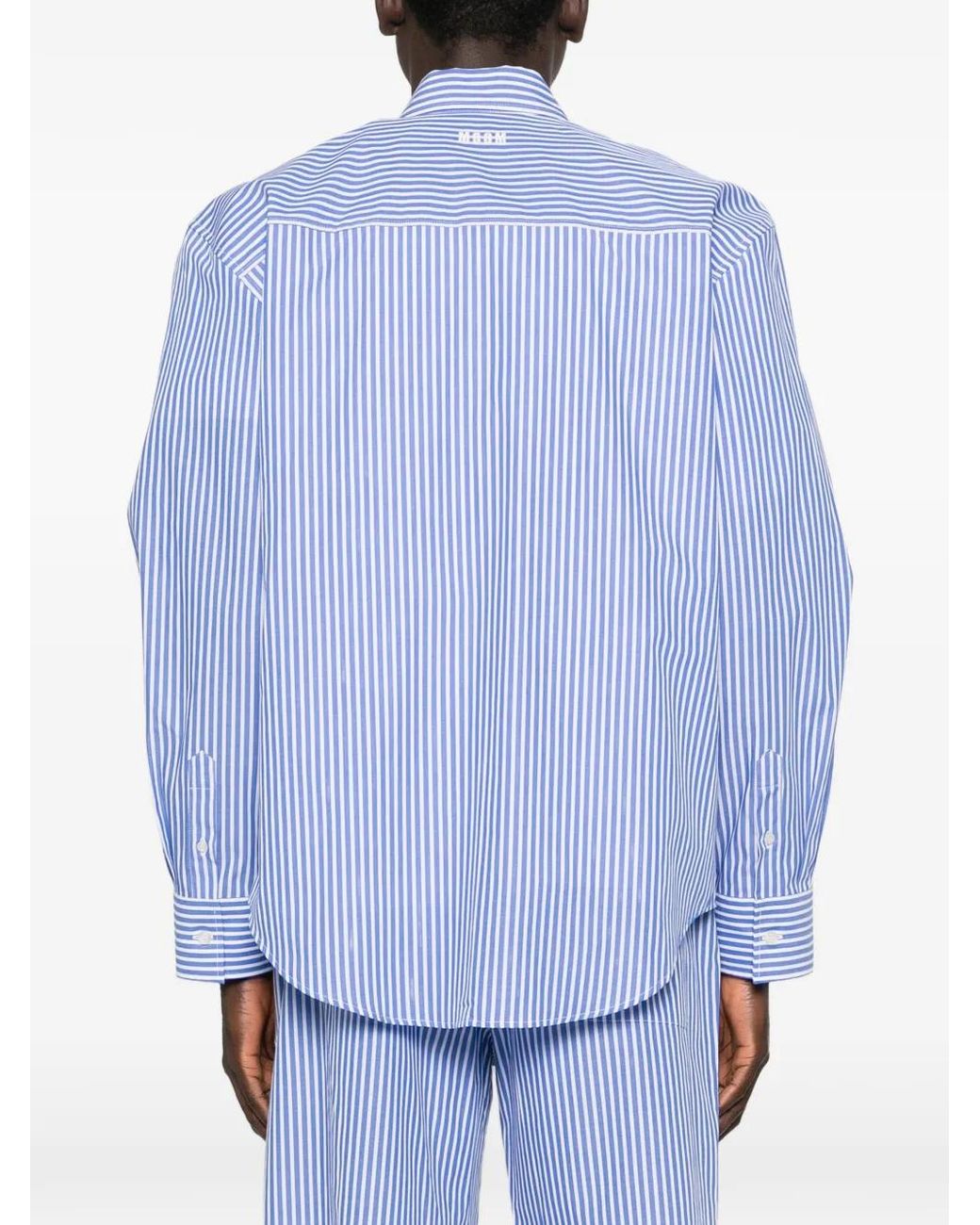 Camiseta Con Logo MSGM de hombre de color Blue