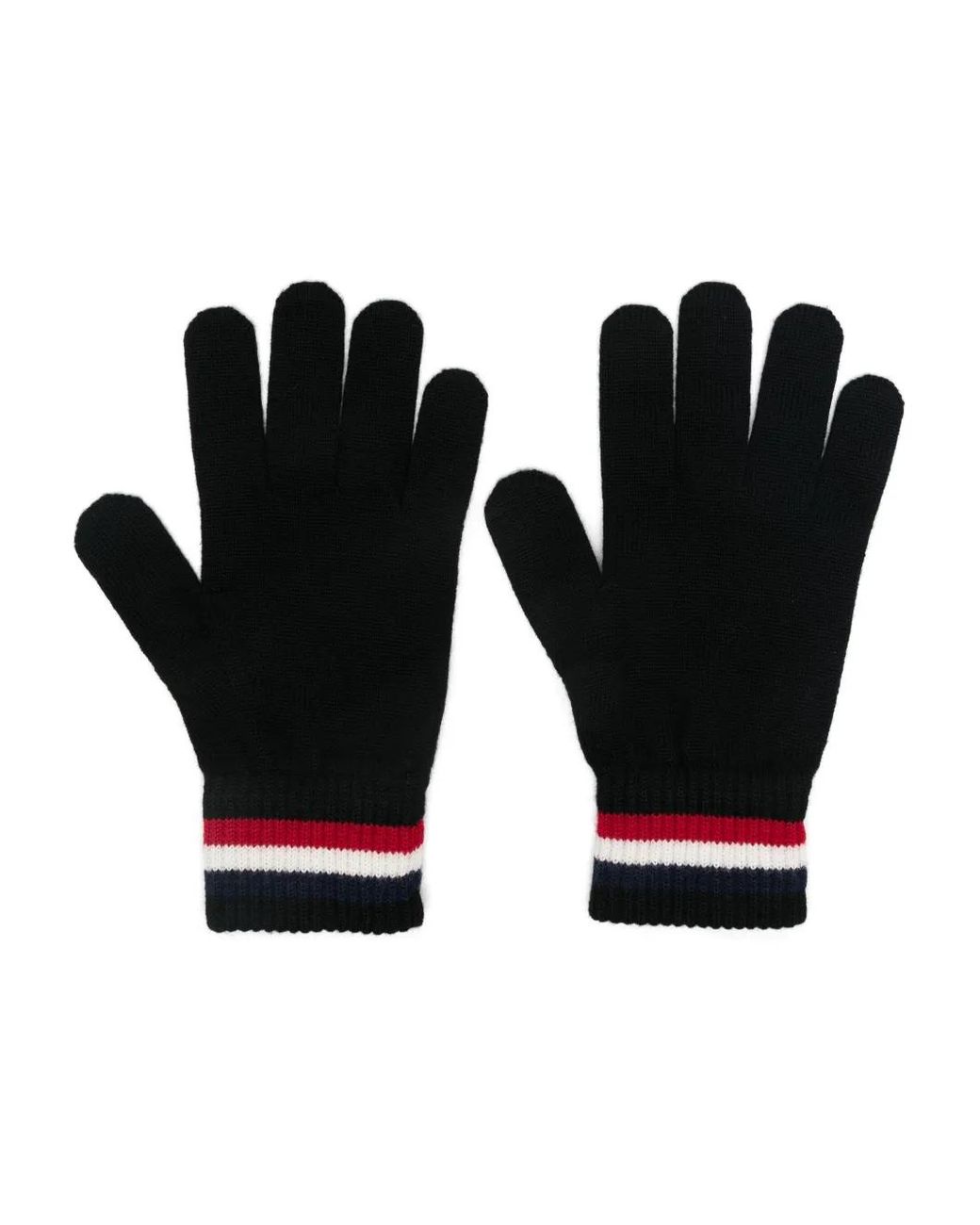 Moncler Black Wool Gloves for men