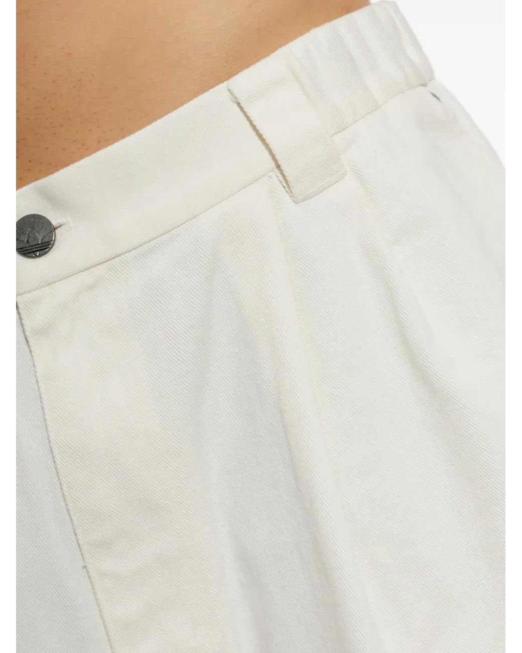Adidas White Wide-Leg Denim Shorts for men