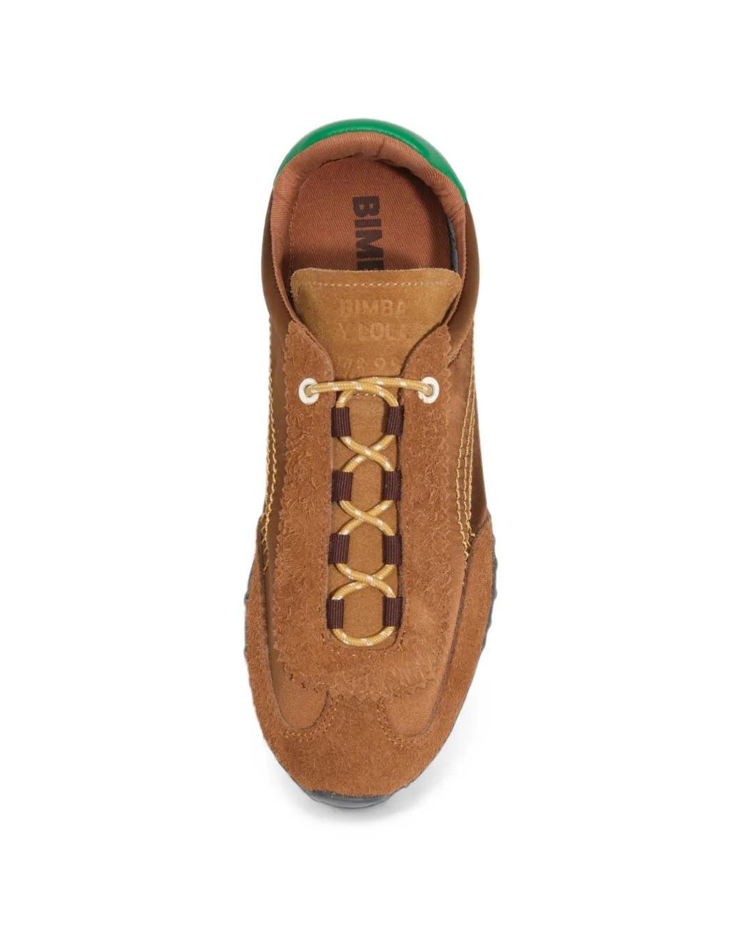Bimba Y Lola Brown Tan Suede And Satin 13 22 Sneakers