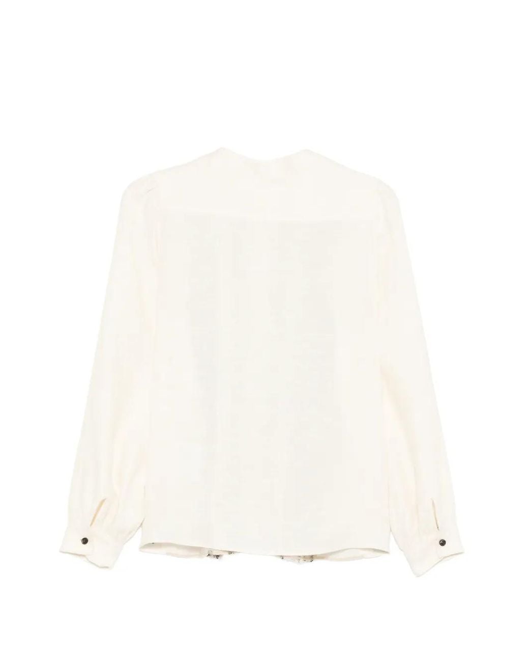 Kiton White Sequin Striped Top