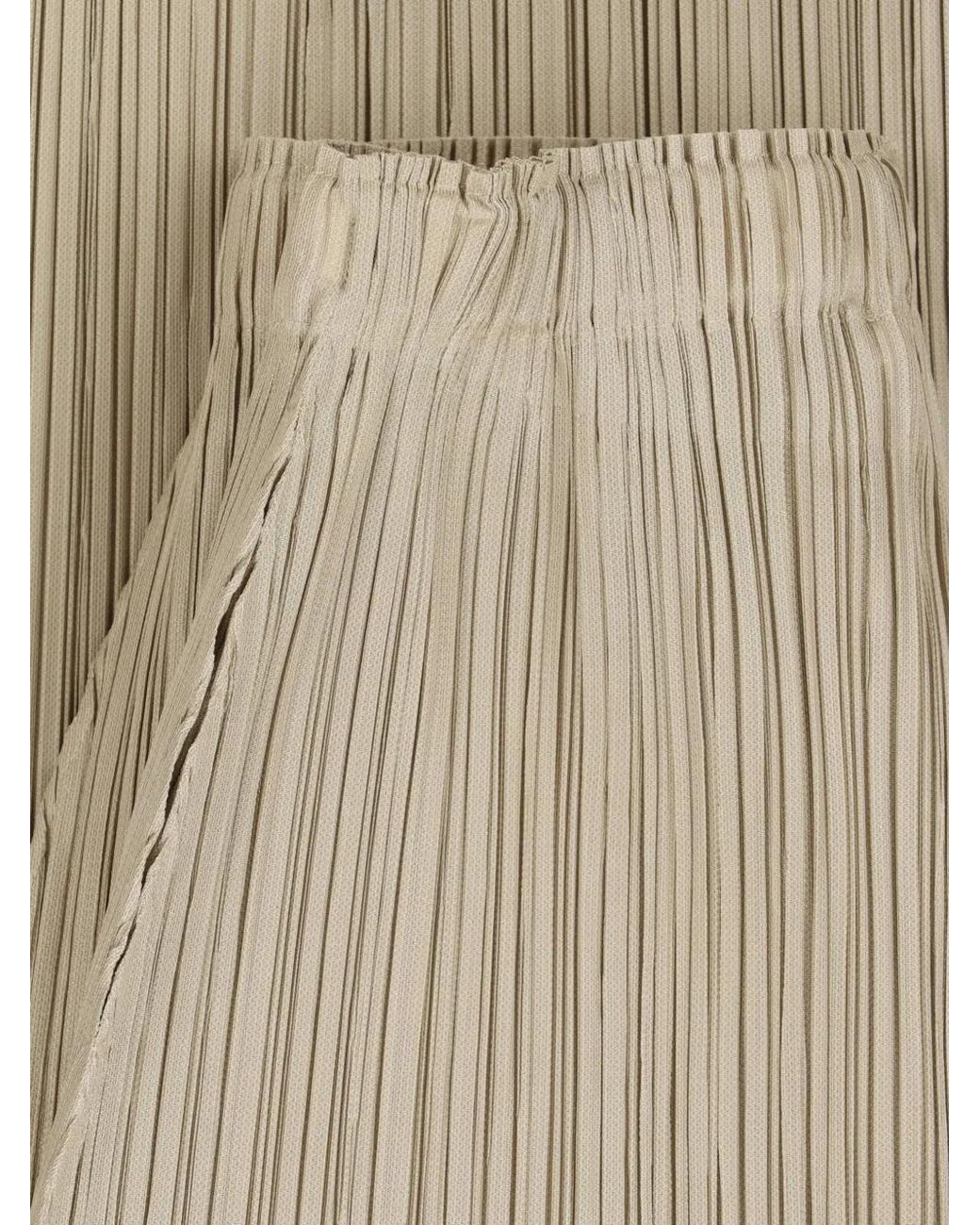 Issey Miyake Natural Thicker Bottoms 1 Pleated Trousers