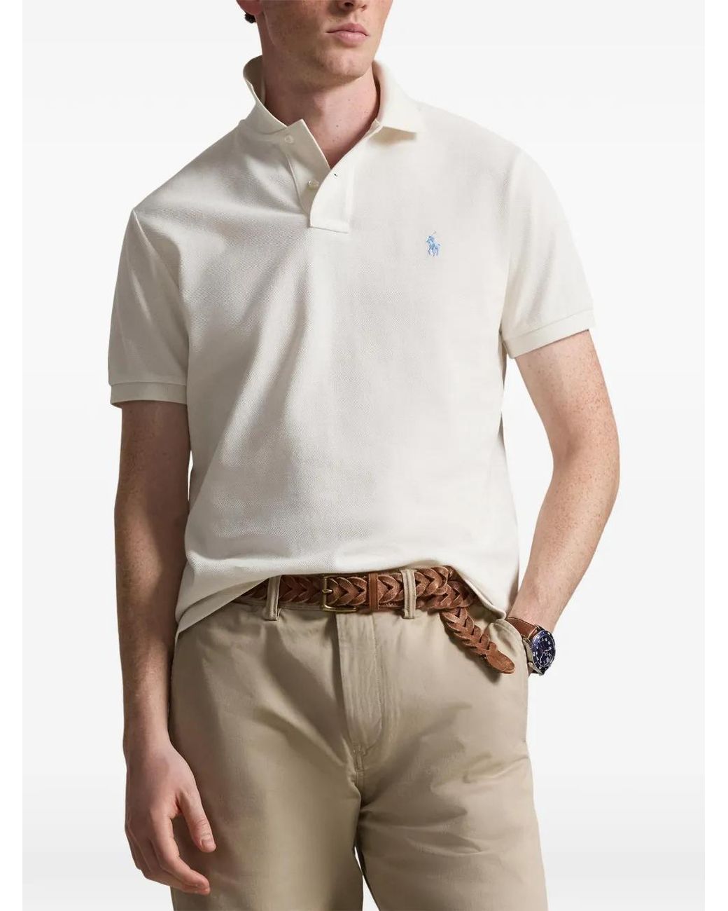 Polo Ralph Lauren The Iconic Cotton Polo Shirt in White for Men | Lyst