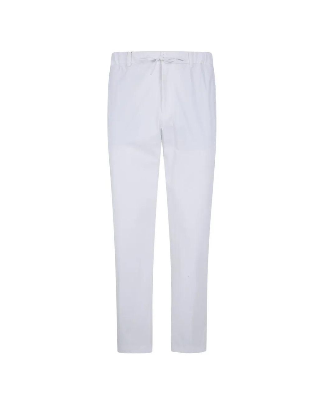 Herno White Regular Trousers for men