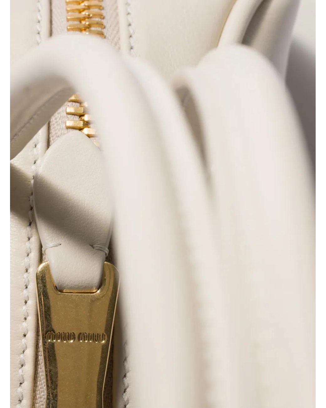 Miu Miu White Beau Leather Shoulder Bag