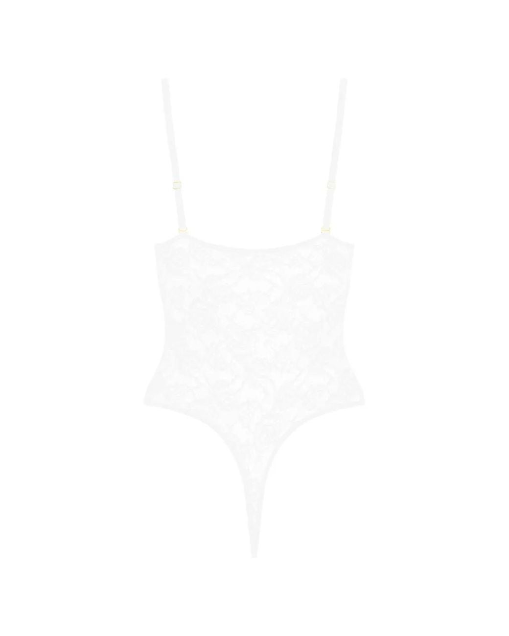 Maison Close White Flashback Thong Bodysuit
