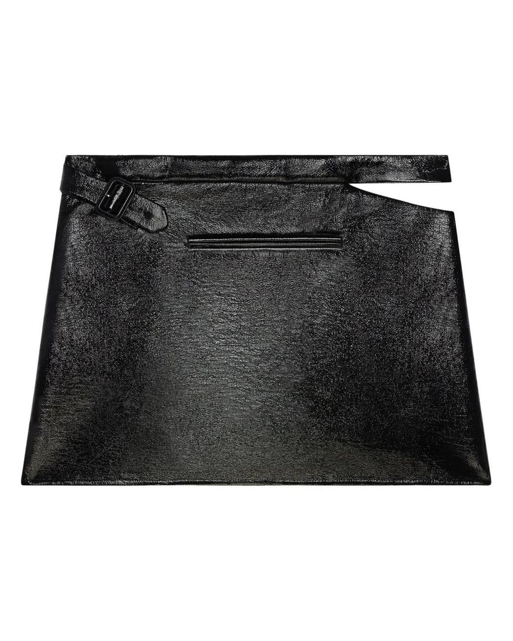 Courreges Black Vinyl Mini Skirt