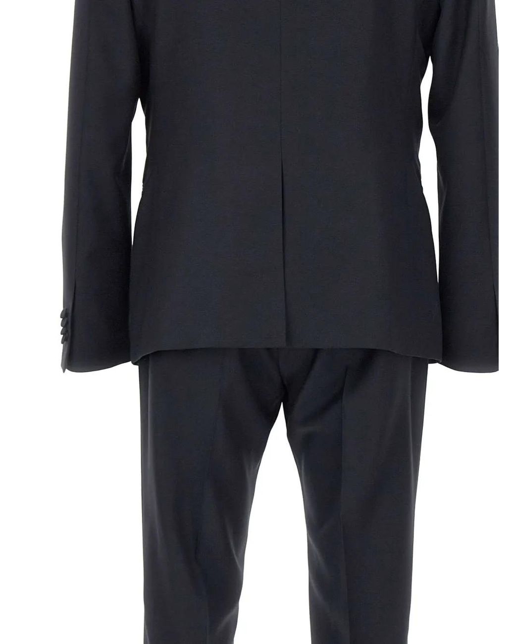 Corneliani Black Wool Suit for men