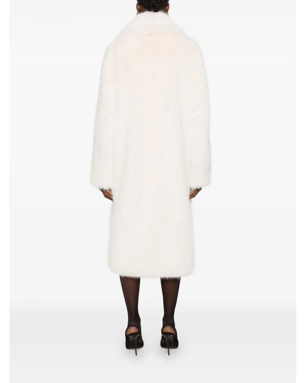 Dondup White Chain-Detail Coat