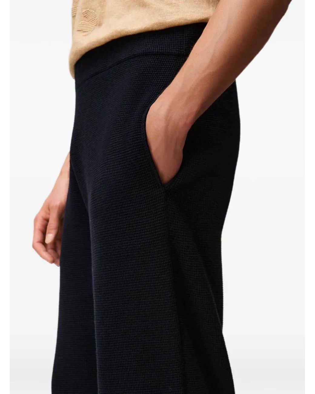 RETORI Black Milano-Stitch Trousers for men