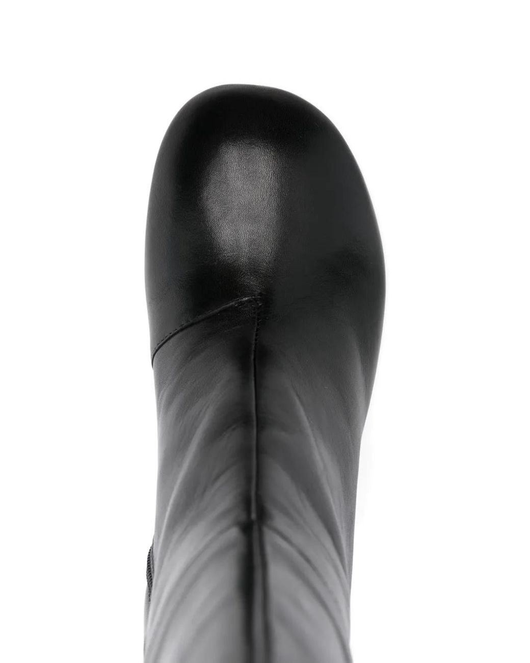 Patrizia Pepe Black 80Mm Buckle-Strap Leather Boots