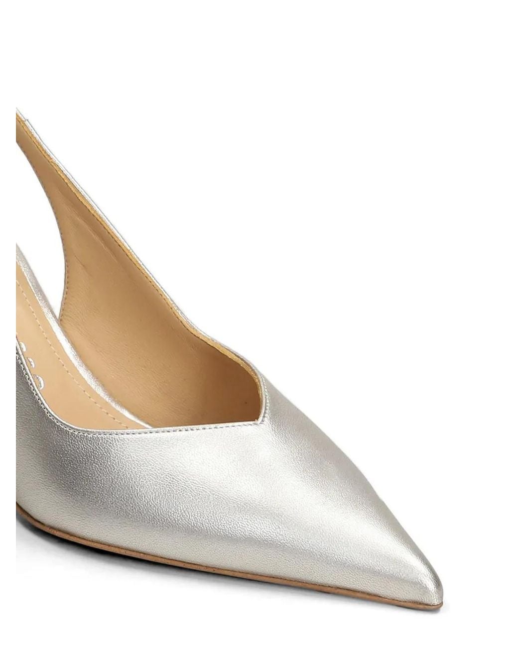 Fratelli Russo White Pointed-Toe Slingback Pumps