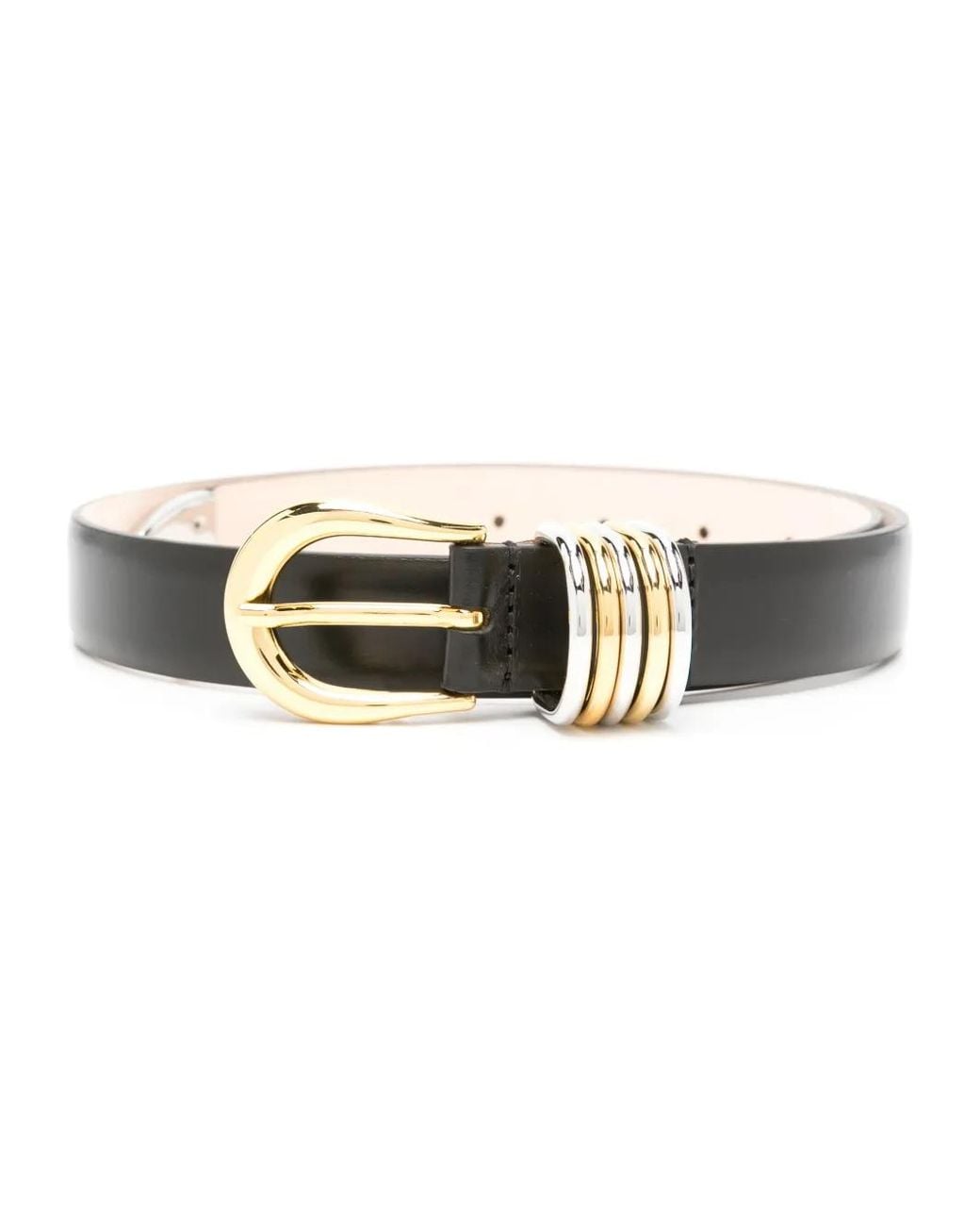 DEHANCHE Black Hollyhock Mixed Metal Belt